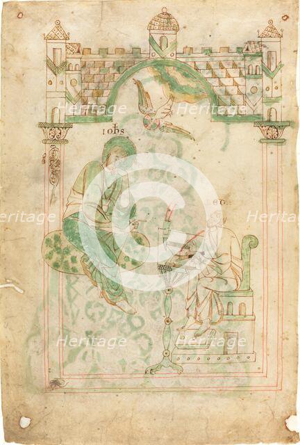 Saint John Dictating to the Venerable Bede, c. 1140. Creator: Unknown.