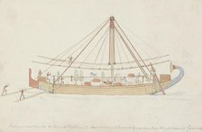 Merchant ship from the time of Thotmes III, 1858-1860. Creator: Willem de Famars Testas.