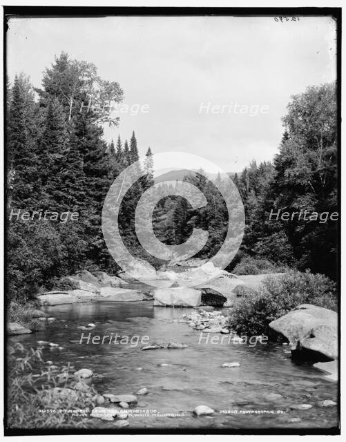 Mt. Monroe from the Ammonoosuc, Mount Pleasant Farm, White Mountains, between 1890 and 1901. Creator: Unknown.