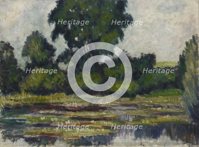 Water lilies, 1928. Creator: Alfred William Finch.