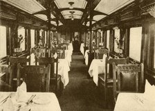 'Restaurant Car on a Long-Distance Train, South African Railways', 1930. Creator: Unknown.