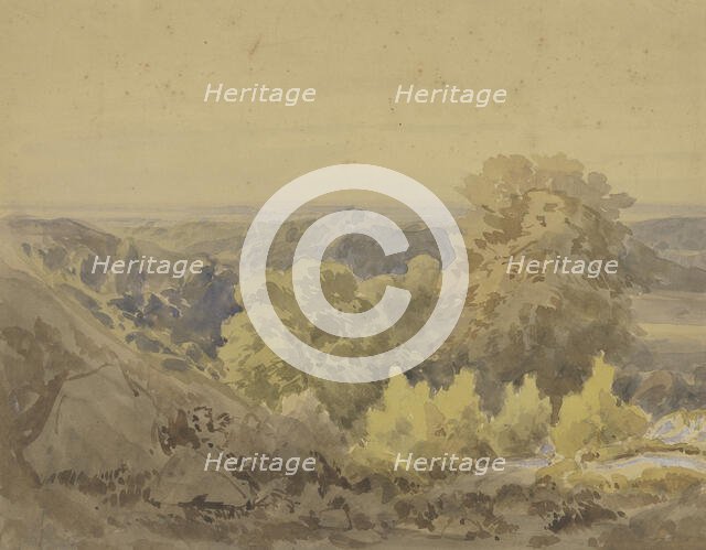 Autumn landscape near the Taunus, mid-late 19th century. Creator: Karl Peter Burnitz.