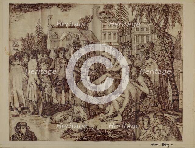 Printed Historic Textiles, c. 1938. Creator: Michael Trekur.