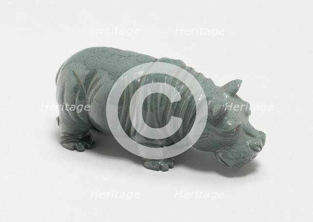 Miniature Hippopotamus, Saint Petersburg, c. 1890/00. Creator: Fabergé Workshop.