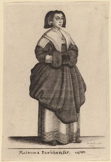 Matrona Parisiensis, 1643. Creator: Wenceslaus Hollar.