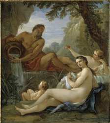 A River and a Fountain Nymph, 18th century. Creator: Charles-Joseph Natoire.