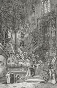 Interior of Burgos Cathedral, Spain, 1856.  Creator: Unknown.