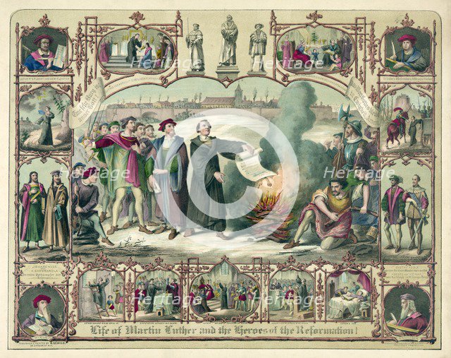 Life of Martin Luther and Heroes of the Reformation!, pub. 1874. Creator: German School (19th Centiry).