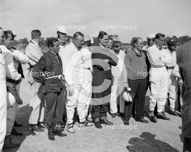 Drivers at the JCC 200 Mile Race, Brooklands, 1926. Artist: Bill Brunell.