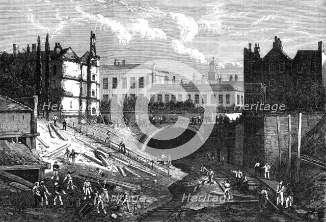 Junction of the St. John's Wood and Metropolitan Railways at Baker-Street, 1868. Creator: Unknown.