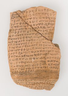 Ostrakon with a Letter from Joseph to—, Coptic, 580-640. Creator: Unknown.