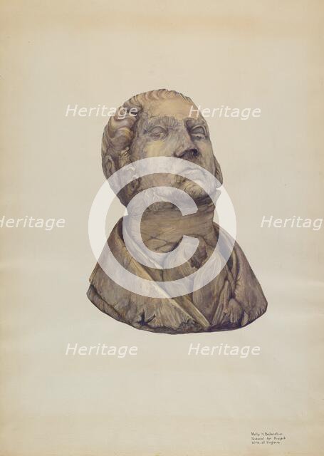 William Wirt Figurehead, c. 1938. Creator: Molly Bodenstein.