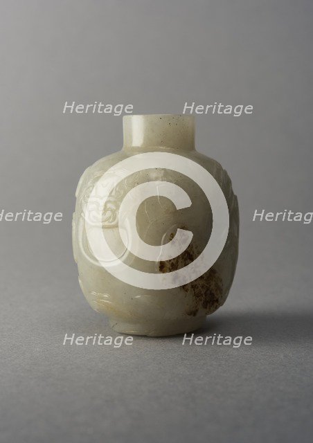 Jade snuff bottle, China, Qing dynasty, 1644-1911. Creator: Unknown.