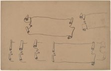 Sketches for a Scroll, 1890/1897. Creator: Charles Sprague Pearce.