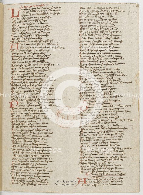 Ménagier de Paris, a manuscript page, 1393. Artist: Anonymous master  