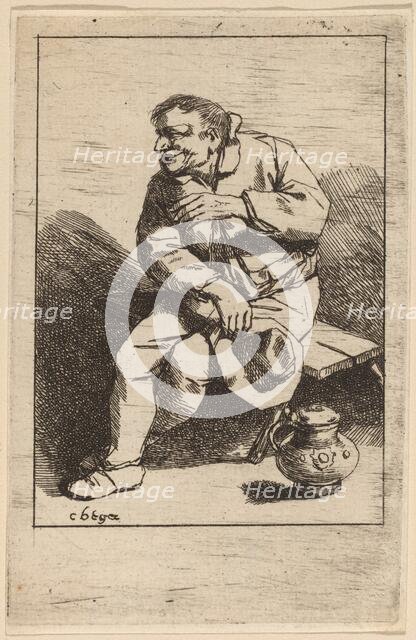 Sitting Man with His Hat in His Right Hand. Creator: Cornelis Bega.