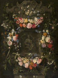 The Holy Family Surrounded by a Garland of Flowers. Creator: Jacob Denys.