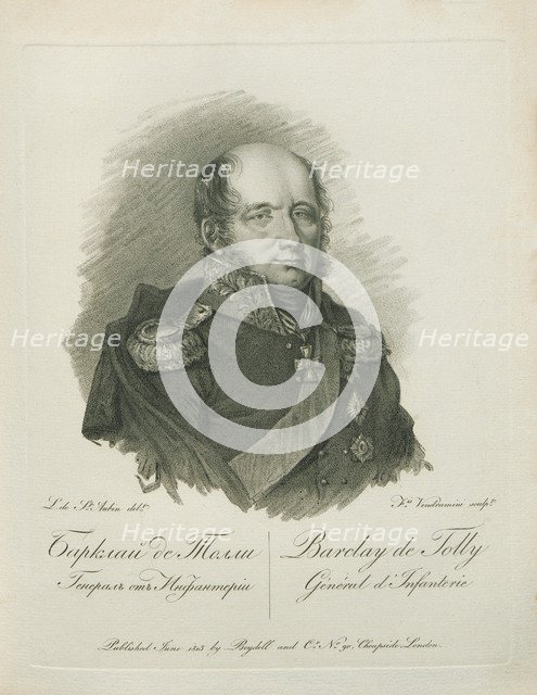 Portrait of Field marshal Count Mikhail Barklay-de-Tolli (1761-1818), 1813.