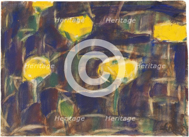 Water Lilies, 1925. Creator: Rohlfs, Christian (1849-1938).