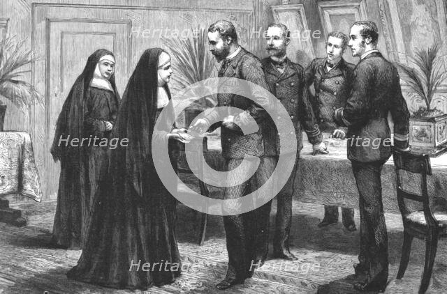 ''With the Mediterranean Squadron - A Visit of The Sisters of the Poor to a Man of War', 1891. Creator: Unknown.
