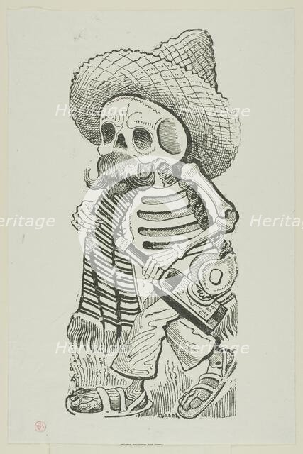 Calavera of Francisco Madero, from Calavera Maderista, printed 1944. Creator: José Guadalupe Posada.