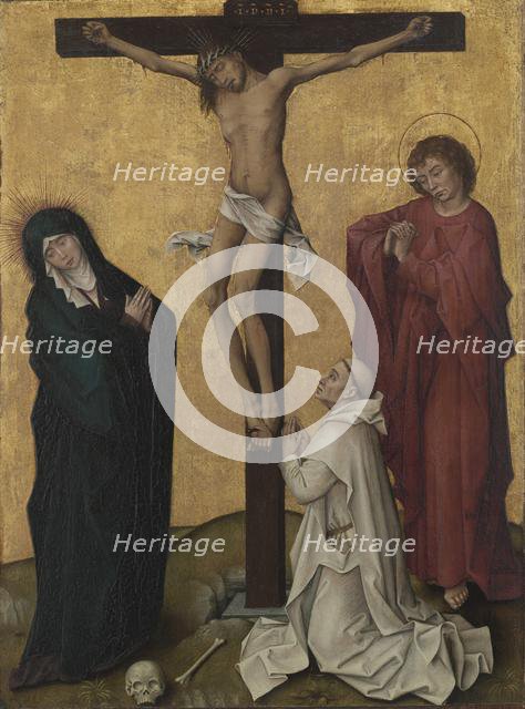 The Crucifixion with a Carthusian Monk, c. 1460. Creator: Rogier van der Weyden (Flemish, c. 1399-1464), workshop of.