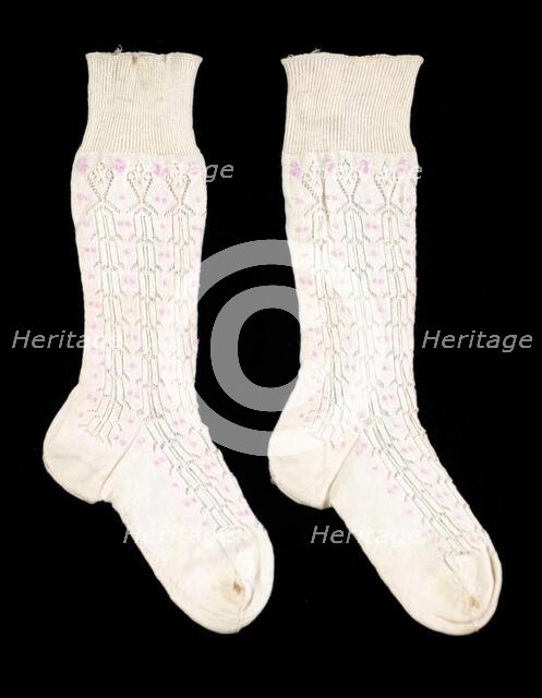 Socks, American, ca. 1885. Creator: Unknown.