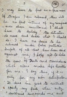 Second page of a letter from Gandhi to Sir Richard Tottenham, 1943. Creator: Mohandas Gandhi.