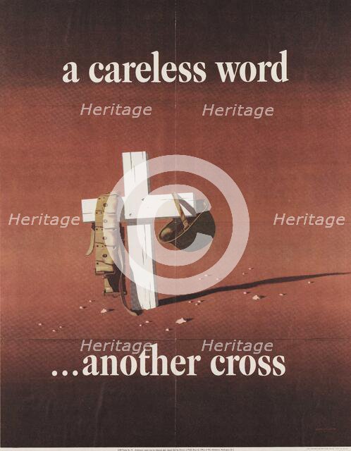 A careless word ...another cross, 1943. Creator: Atherton, John (1900-1952).