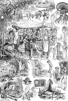 Hot weather sketches, 1881. Creator: Frank Feller.