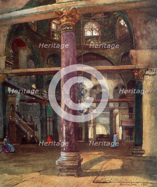 'Interior of the Mosque of El Aksa from the South-East', 1902. Creator: John Fulleylove.