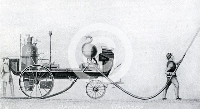 The first steam fire engine, c1830. Artist: Unknown
