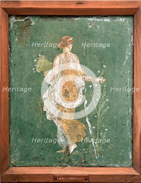 Flora, 1st century. Creator: Roman-Pompeian wall painting.