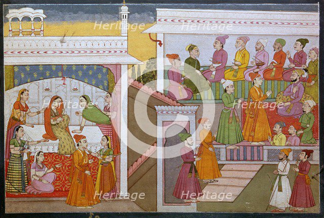 Painting of the wedding of Nala and Damayanti. Artist: Unknown