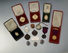 Medals belonging to the Scottish golfer, Hector Thomson, 1930s. Artist: Unknown