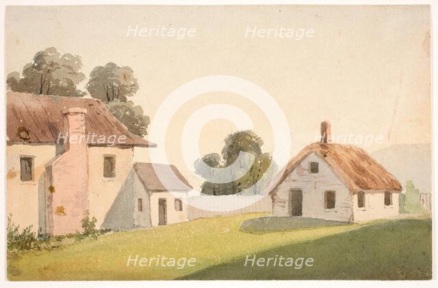 Landscape with Rural Buildings, c1820-1865. Creator: David Claypoole Johnston.