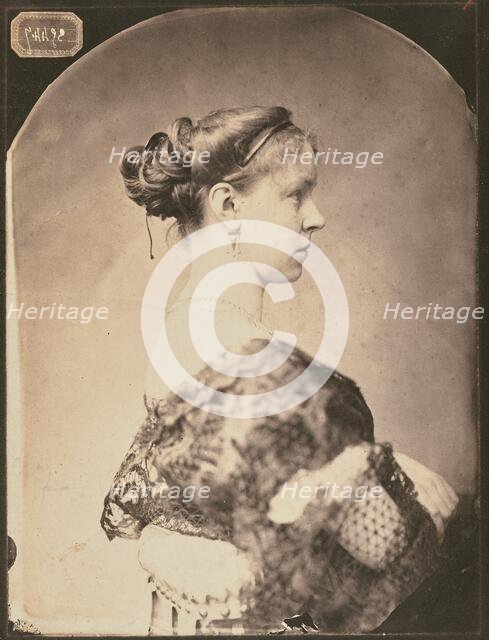 Portrait of an Unidentified Woman, about 1860. Creator: Pierre Petit.