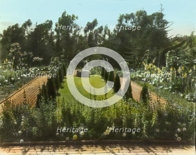 Unidentified house and garden, possibly Maine or Massachusetts, between 1910 and 1935. Creator: Frances Benjamin Johnston.