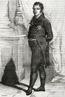 Ferdinand VII, (1784-1833), King of Spain (1808-1833), 1853.  Creators: Eusebio Zarza, Tomás Carlos Capuz.