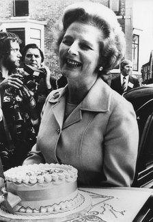 A birthday cake for Margaret Thatcher, Blackpool, 14th October 1977. Artist: Unknown