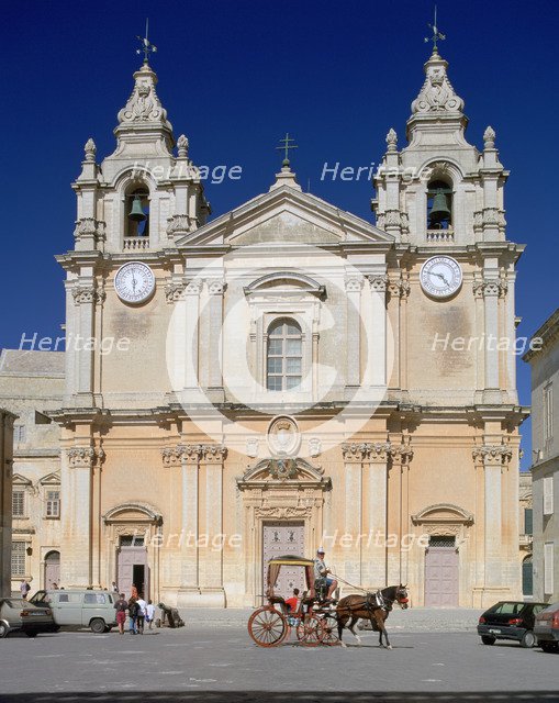 St Paul's Cathedral, Mdina, Malta. 