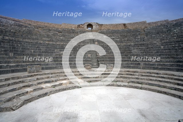 The theatre at Dougga (Thugga), Tunisia. Artist: Samuel Magal