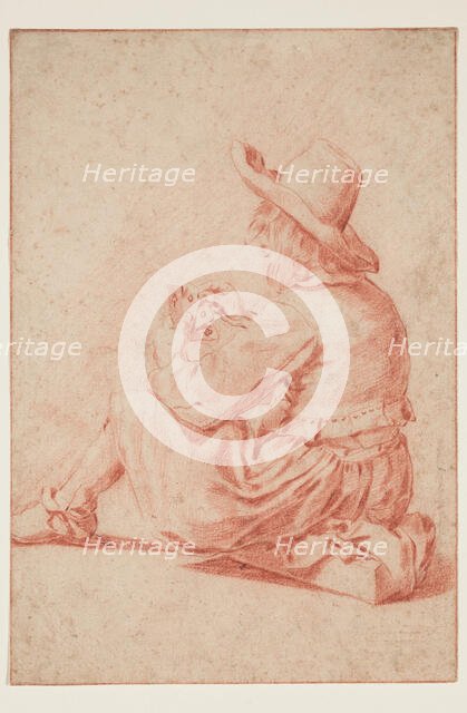 A Young Man Playing Cards, 17th century. Creator: Gerard Terborch II.