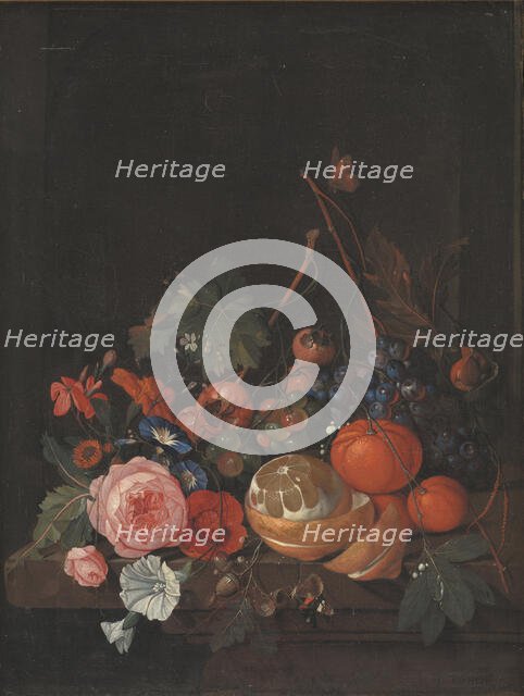 Flowers and Fruit, 1650-1660. Creator: Jan Davidsz de Heem.