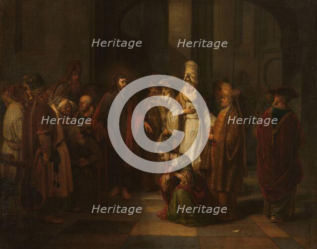 Christ and the Woman in Adultery, 1650-1674. Creator: Gerbrand van den Eeckhout.