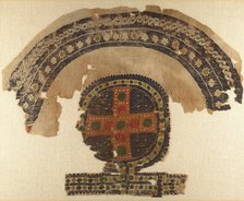 Fragment with an Arch and a Gemmed Cross, Byzantine, 5th-6th century. Creator: Unknown.