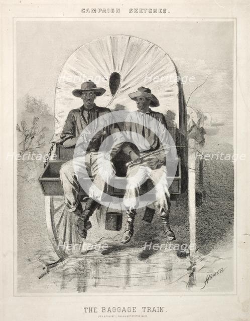 Campaign Sketches: The Baggage Train, 1863. Creator: Winslow Homer (American, 1836-1910).