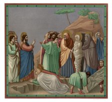 'Scenes from the Life of Christ: Raising of Lazarus', 1304-1305 (1870). Artist: Franz Kellerhoven