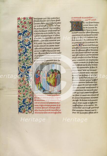 The Earl of Arundel Preparing for the Landing in Bretagne, c1380s; (c1480-1483.) Creator: Unknown.