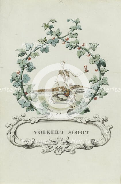 Cartoon of Volkert Sloot, 1710-1720. Creator: Anon.